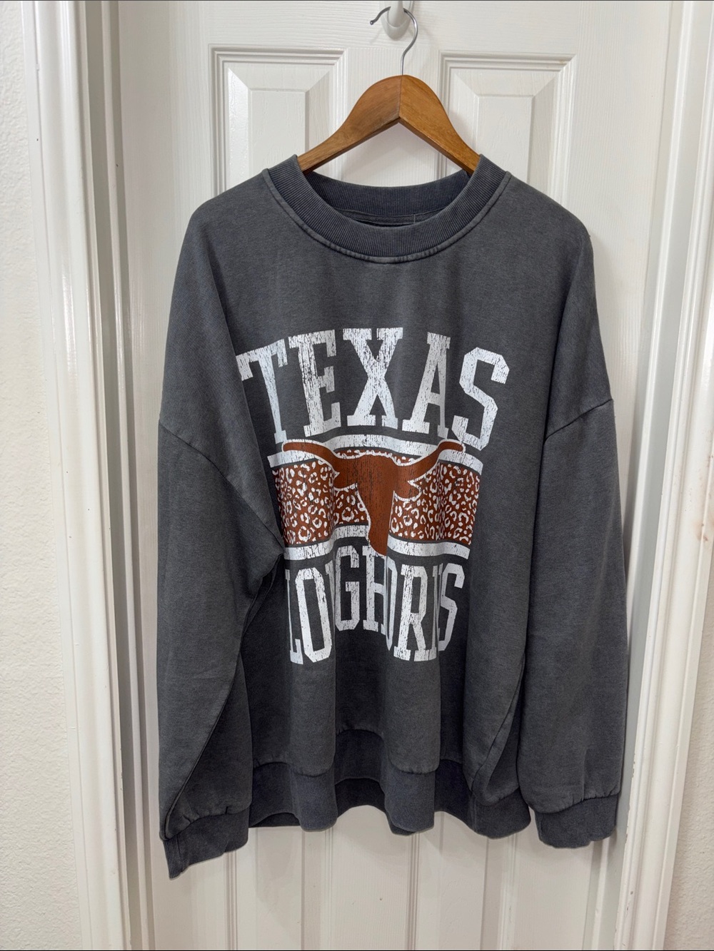 Texas Longhorns Graphic Pullover Sweatshirt - Charcoal